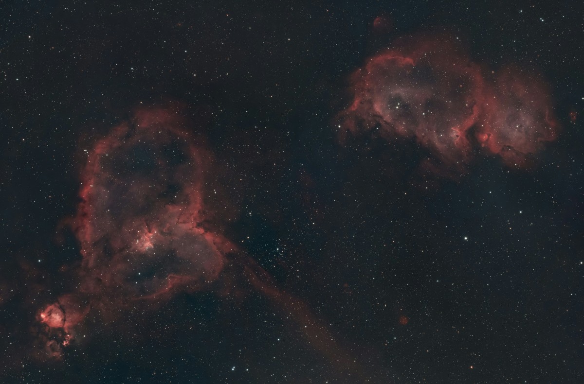 4K 高清宇宙双星云心魂深空艺术壁纸-觅屏壁纸