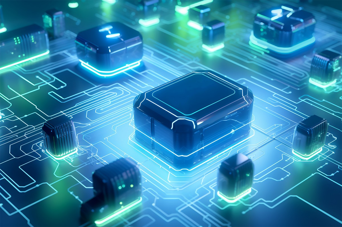 4K 超清未来芯片风壁纸｜核心芯片与发光电路科技质感高清桌面壁纸-觅屏壁纸