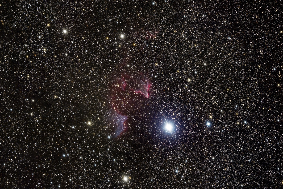 4K 超清浩瀚宇宙风壁纸｜IC 63 与 IC 59 星云深邃星空高清桌面壁纸-觅屏壁纸